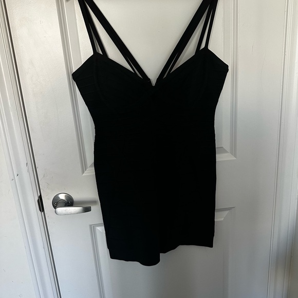 Herve Leger Dresses & Skirts - Herve Leger Elegant Black BodyCon Dress Sz. L